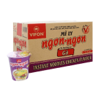 Mì Hương Vị Gà Ăn Liền Ngon Ngon Vifon Thùng 24 ly x 60g