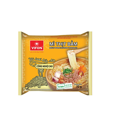 Mì Không Chiên Thịt Bằm Vifon Gói 70g x Thùng 30 Gói