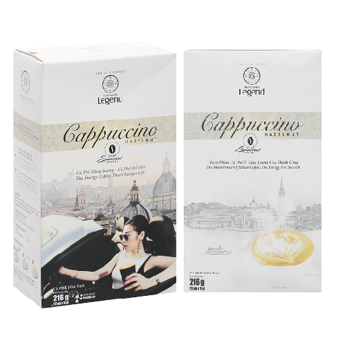 Cà phê Cappuccino G7 Trung Nguyên Hazelnut Hộp 216g